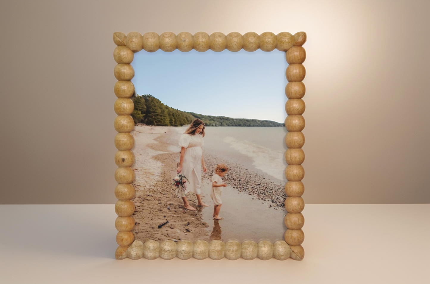 Handcrafted Wooden Bubbles Photo Frame 22x27 cm
