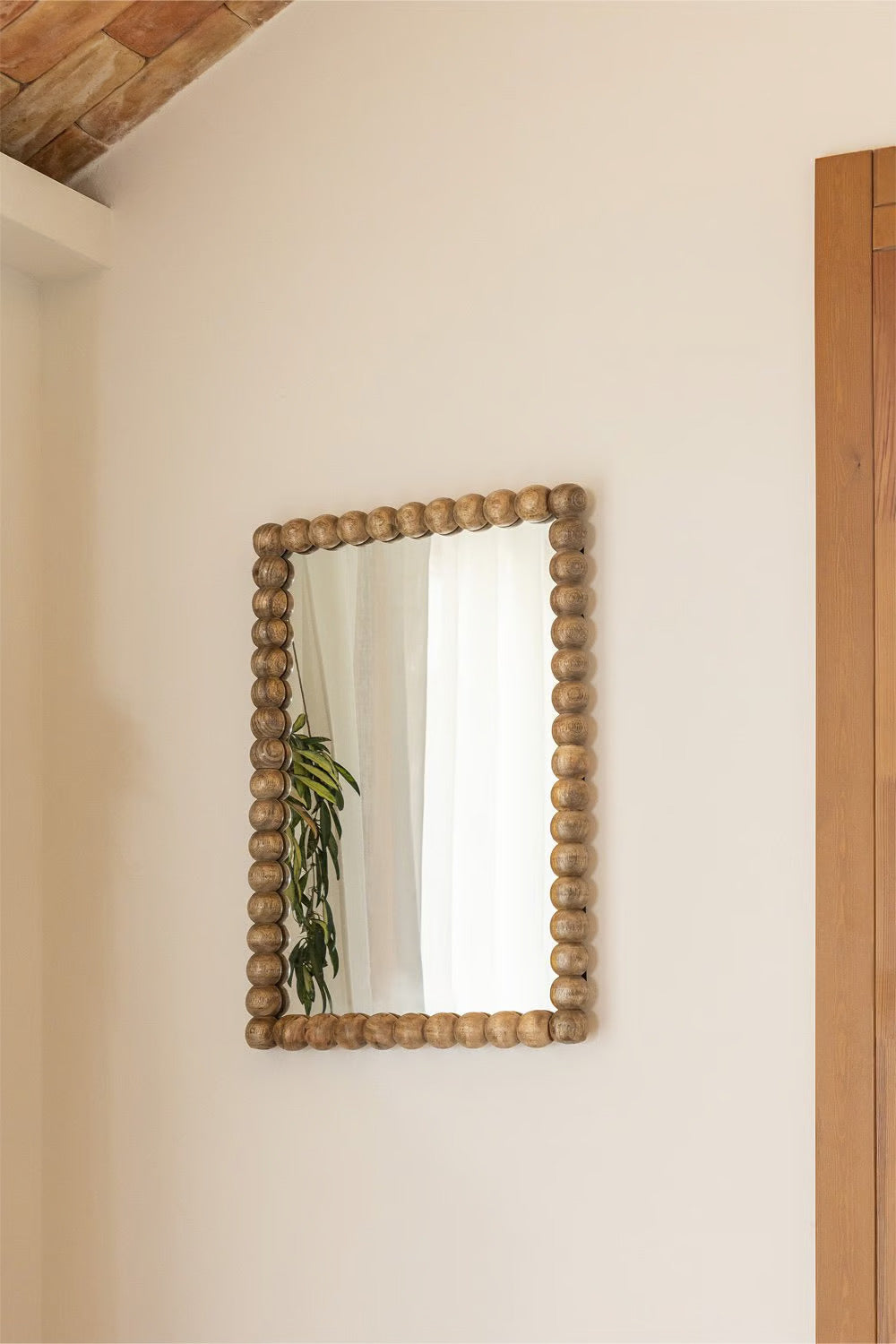 Rectangular wall mirror in mango wood (47x68 cm) Fearne