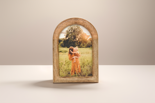 Handcrafted Wooden Arch Photo Frame 12x17 cm