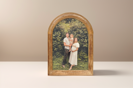 Handcrafted Wooden Arch Photo Frame 15x20 cm