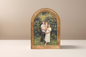 Handcrafted Wooden Arch Photo Frame 15x20 cm