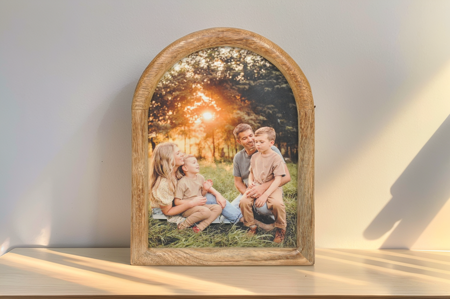 Handcrafted Wooden Arch Photo Frame 17x22 cm