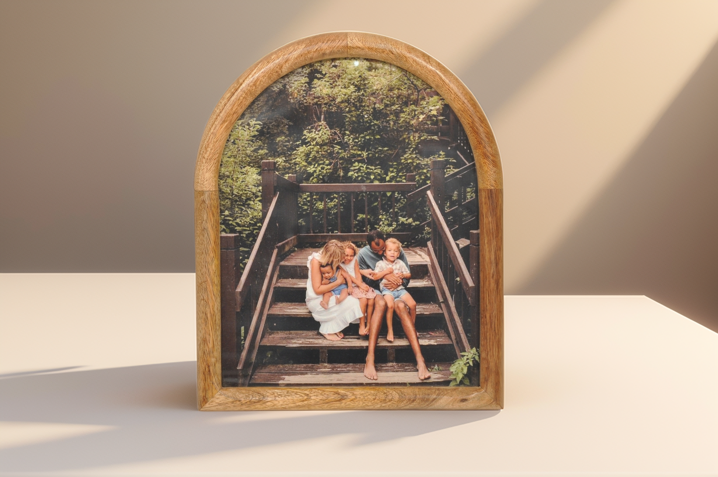 Handcrafted Wooden Arch Photo Frame 22x27 cm