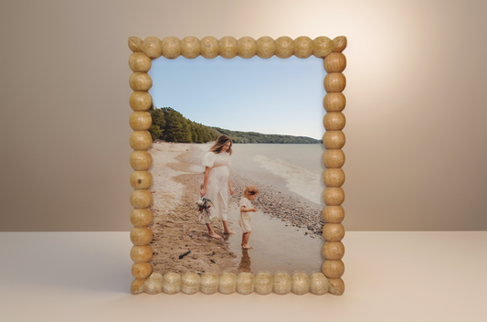 Handcrafted Wooden Bubbles Photo Frame 22x27 cm