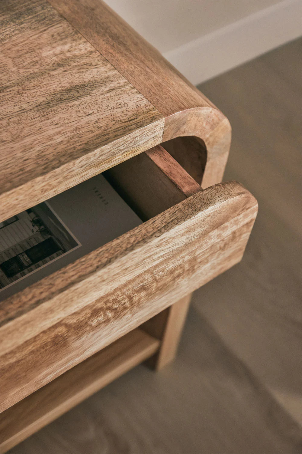Shelby Mango Wood & MDF Bedside Table