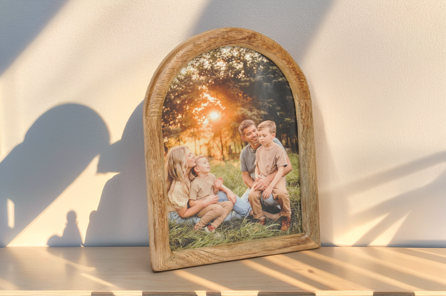 Handcrafted Wooden Arch Photo Frame 17x22 cm