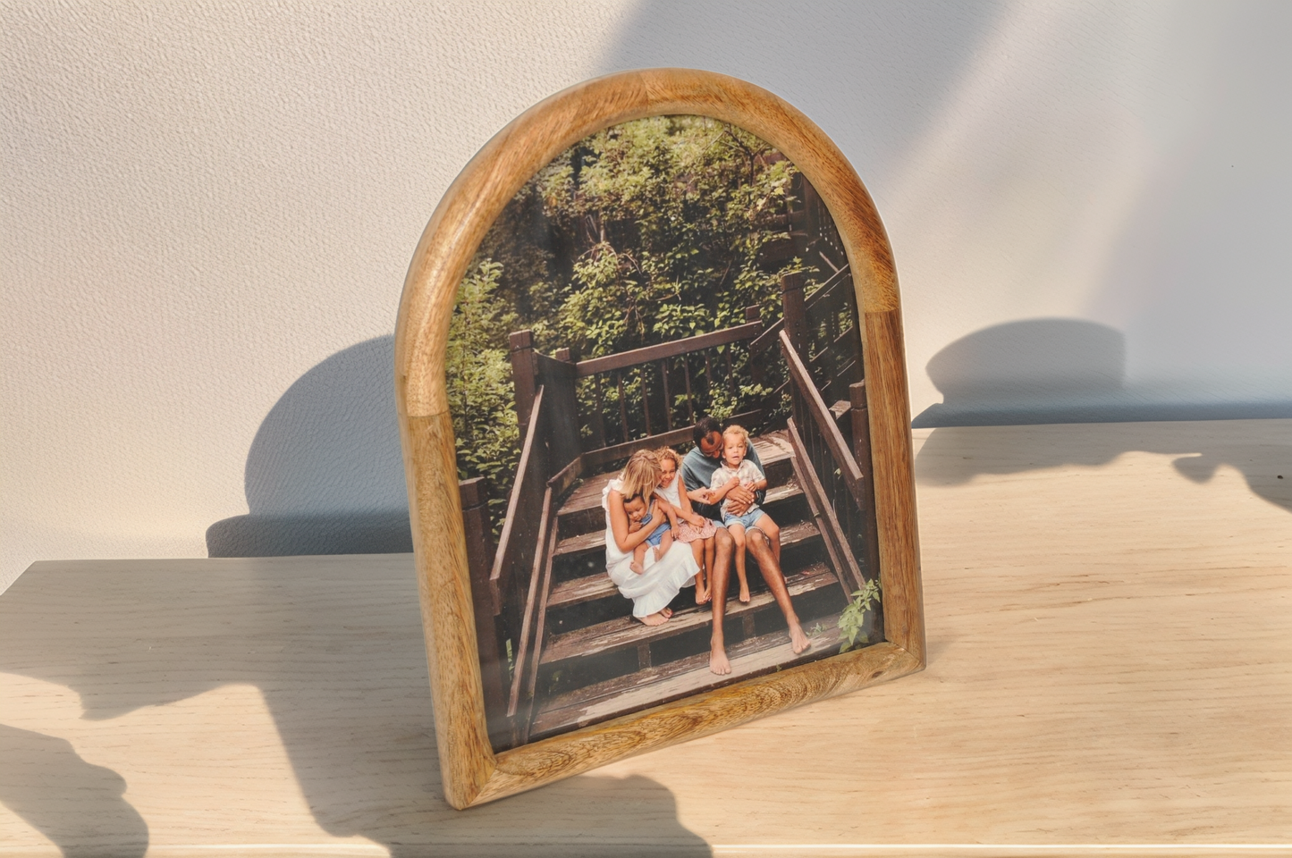 Handcrafted Wooden Arch Photo Frame 22x27 cm