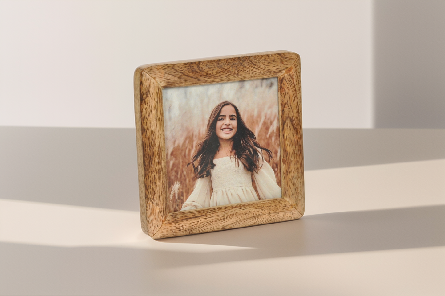 Handcrafted Wooden Photo Frame 12x12 cm