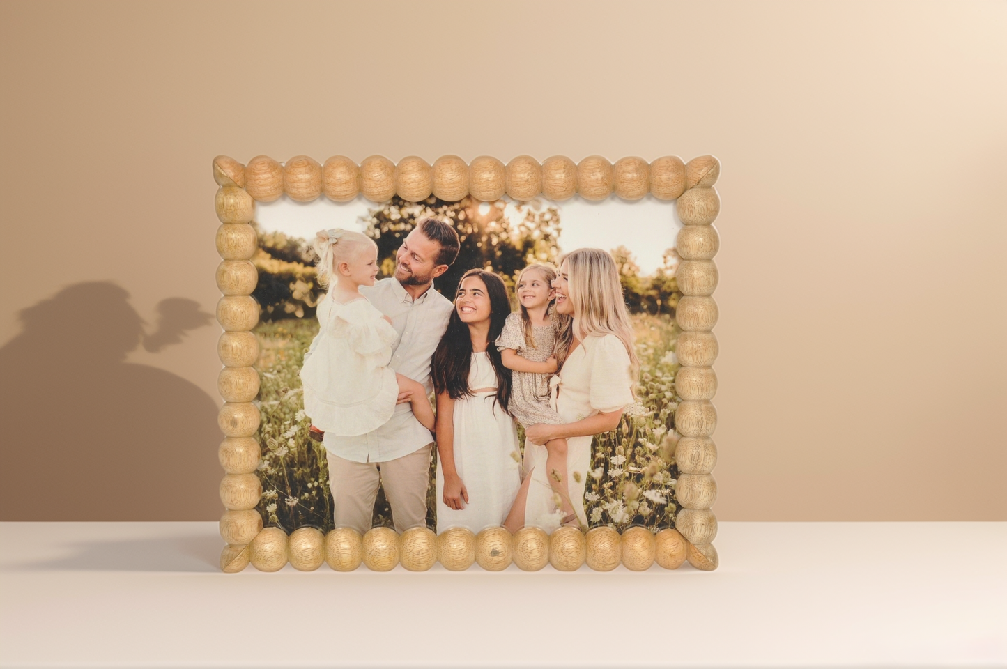 Handcrafted Wooden Bubbles Photo Frame 22x27 cm