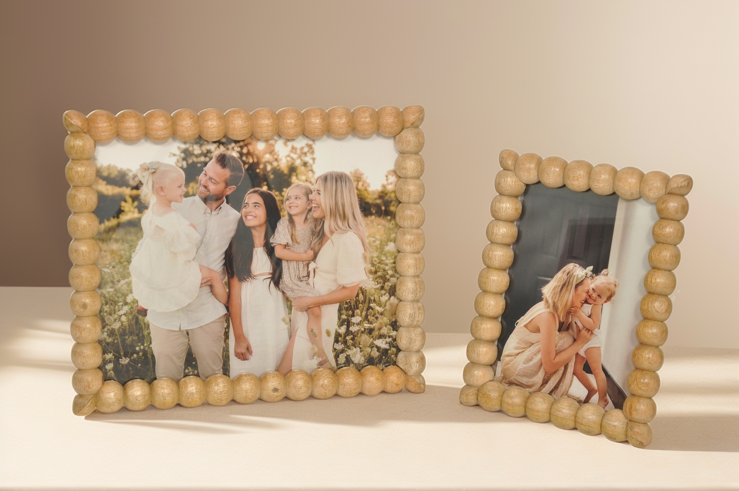 Handcrafted Wooden Bubbles Photo Frame 22x27 cm