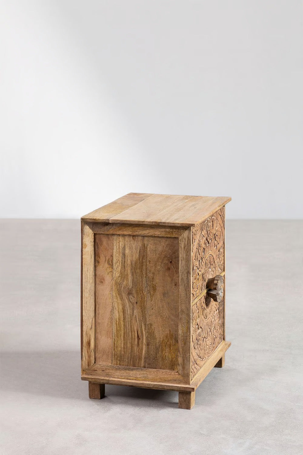 Wiluna Mango Wood Nightstand with Drawers