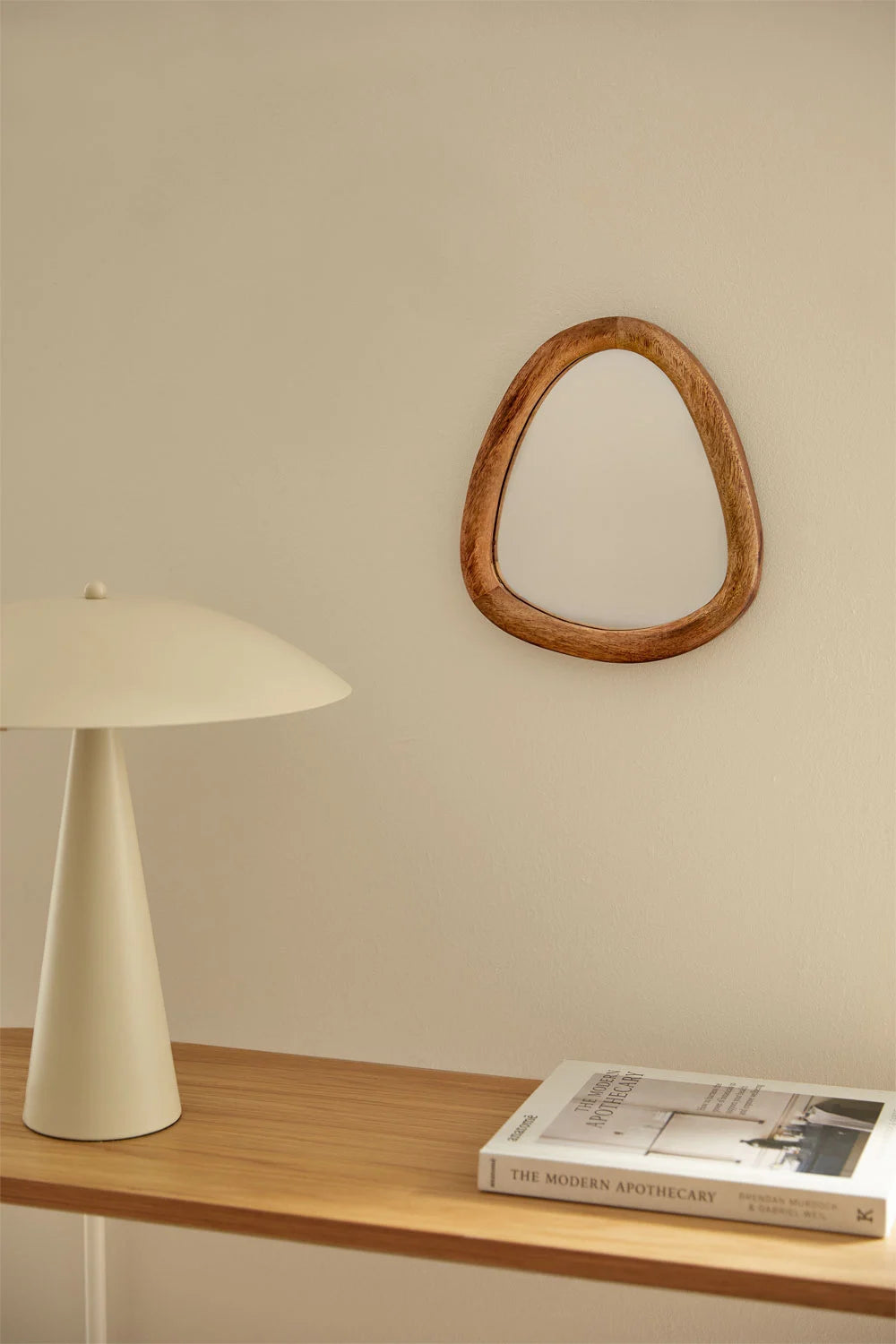 Gabael Organic Mango Wood Wall Mirror (25x22 cm)