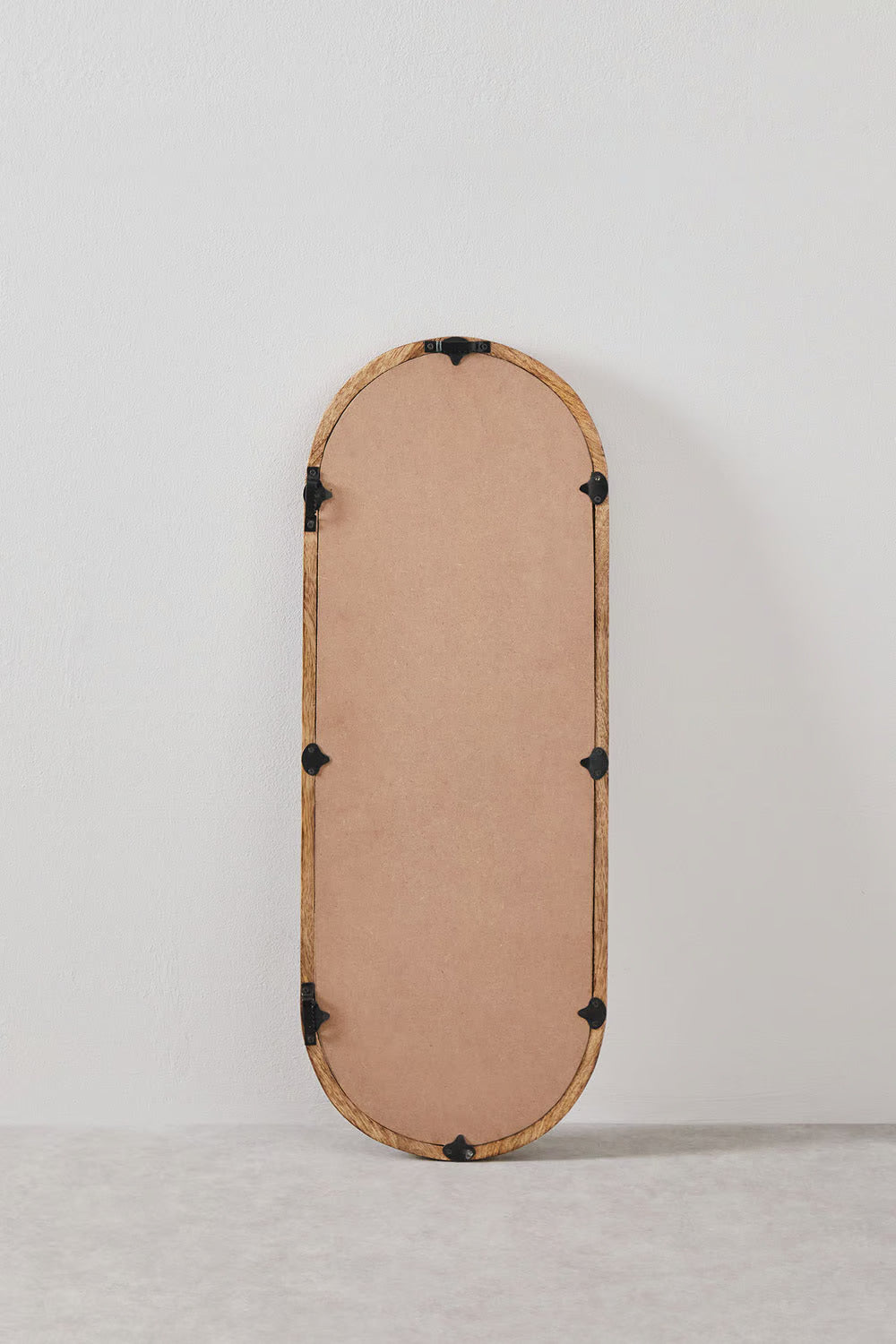Munya oval mango wood wall mirror