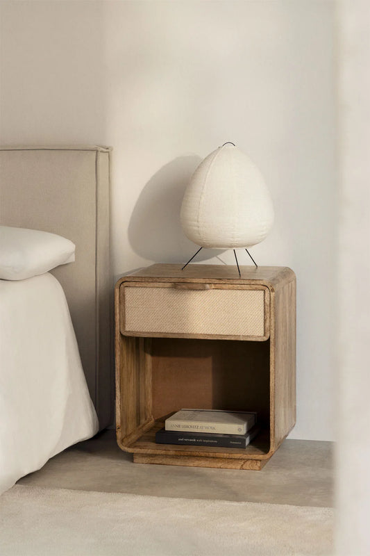 Abrams Rectangular Bedside Table (50x40 cm)