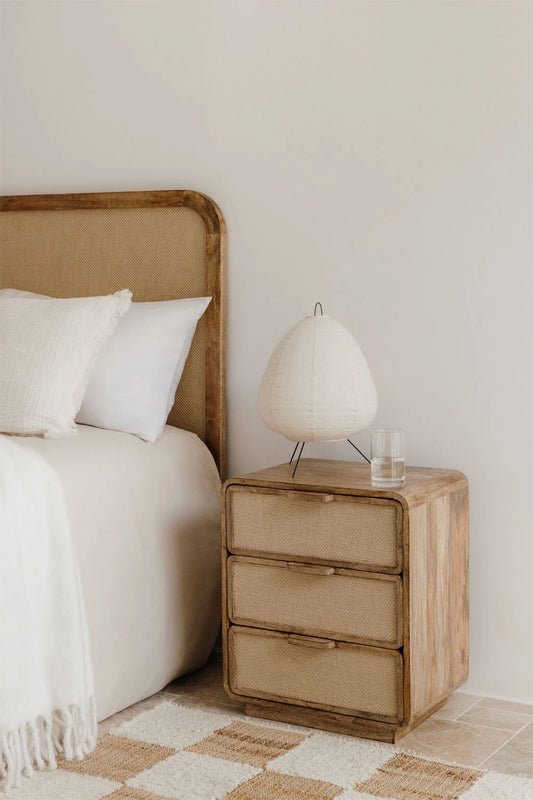 Abrams Rectangular Bedside Table (50x35 cm)