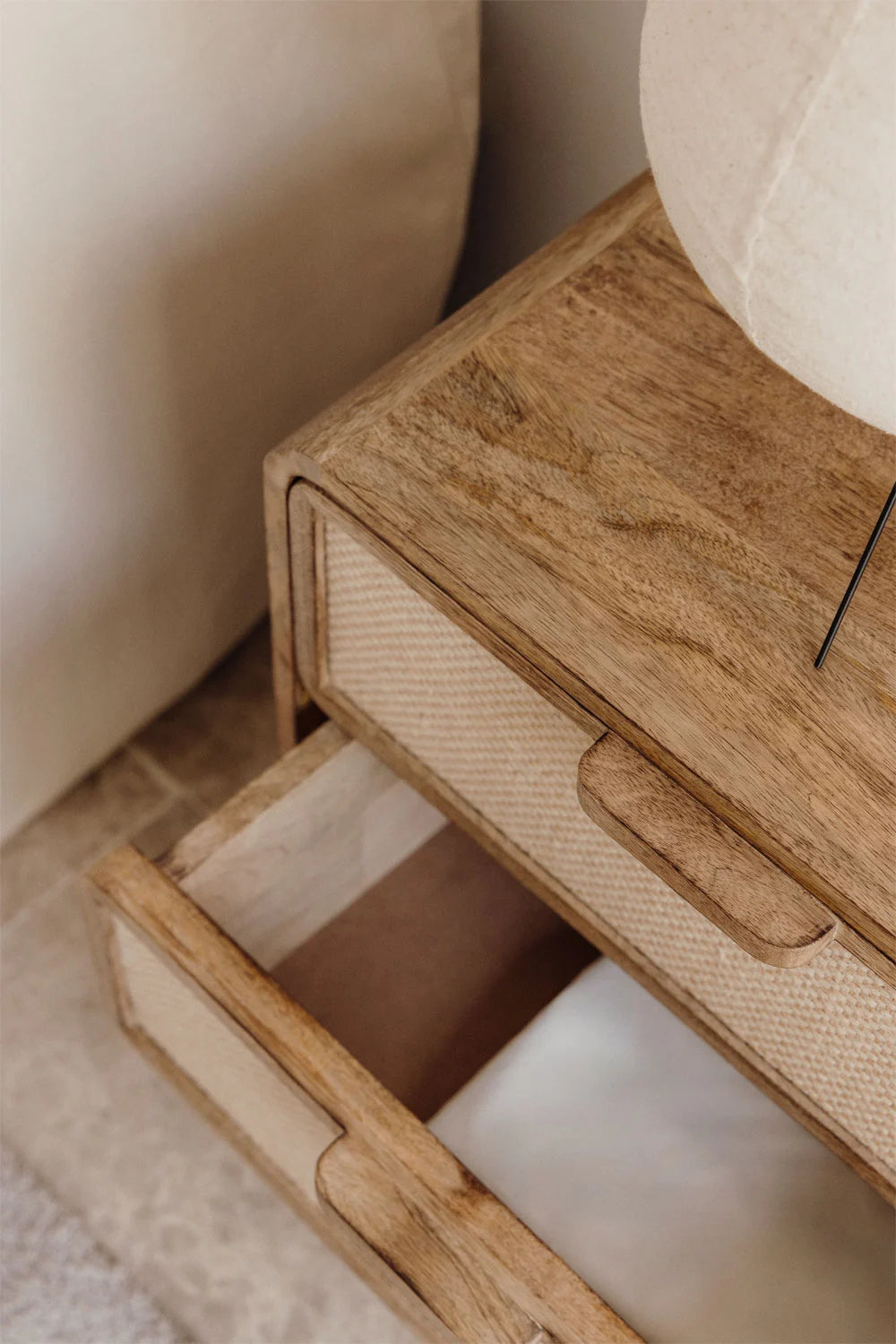 Abrams Rectangular Bedside Table (50x35 cm)