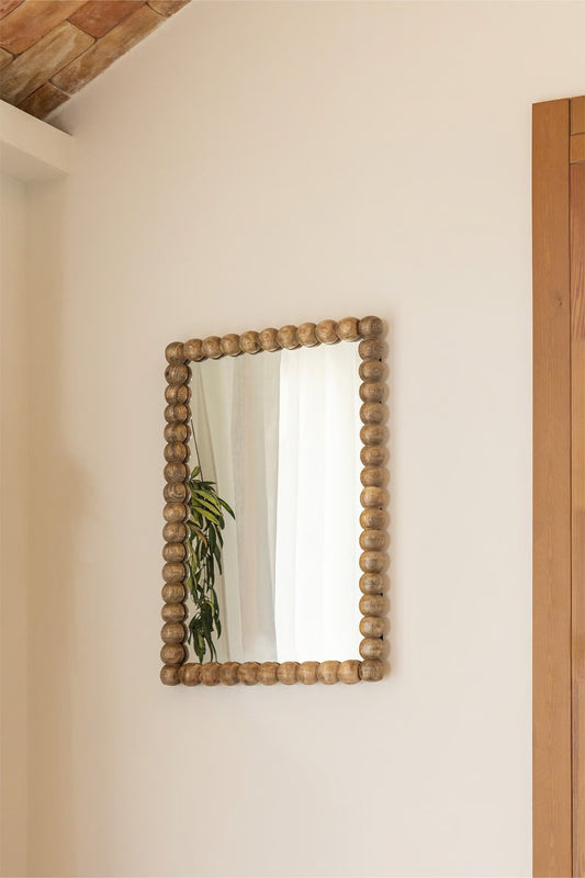 Rectangular wall mirror in mango wood (47x68 cm) Fearne