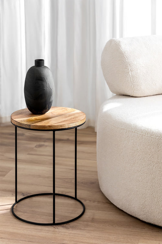 Round side table in mango wood (Ø30 cm) Tannam