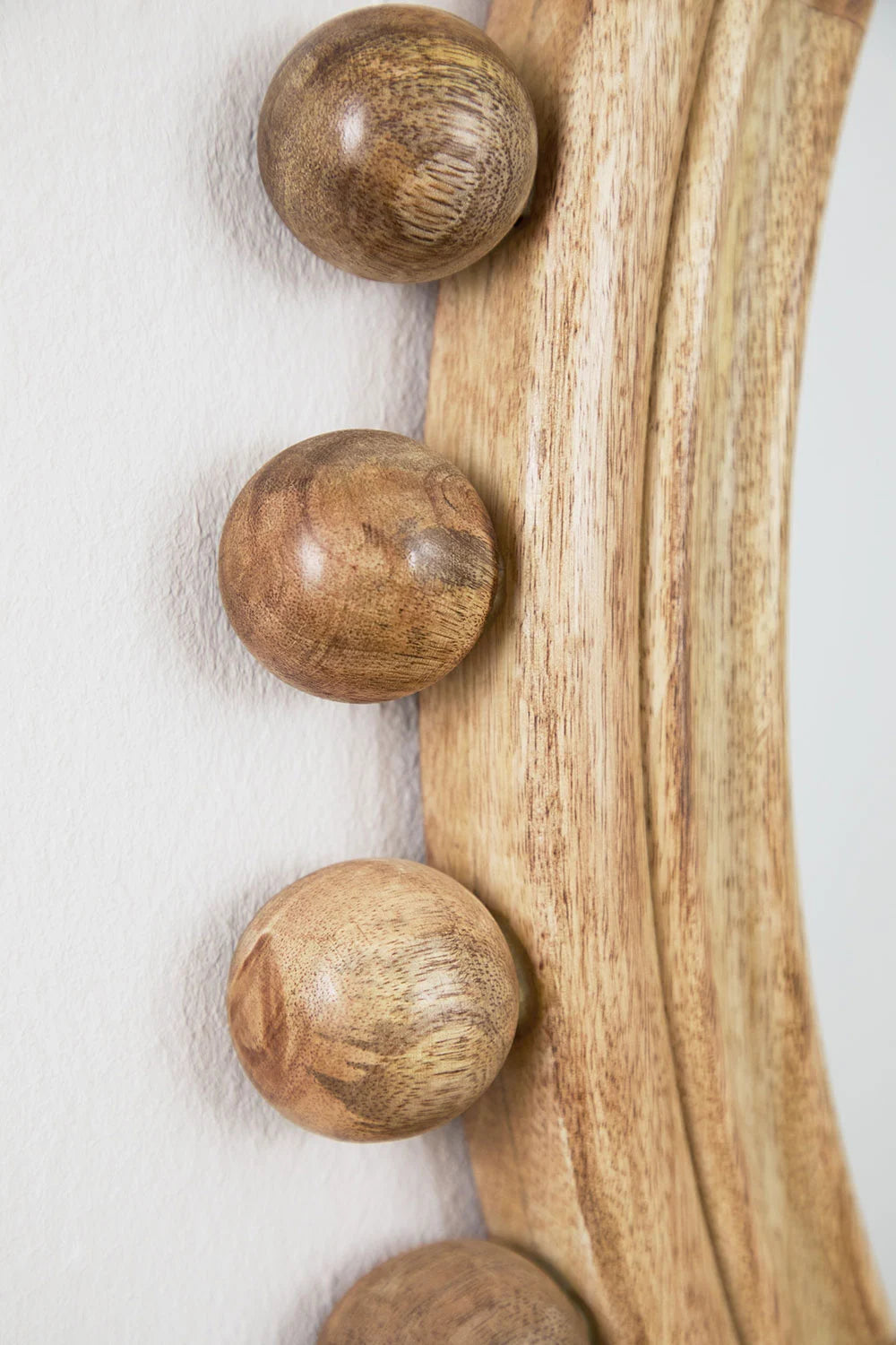 Joey Round Mango Wood Wall Mirror (Ø80 cm)