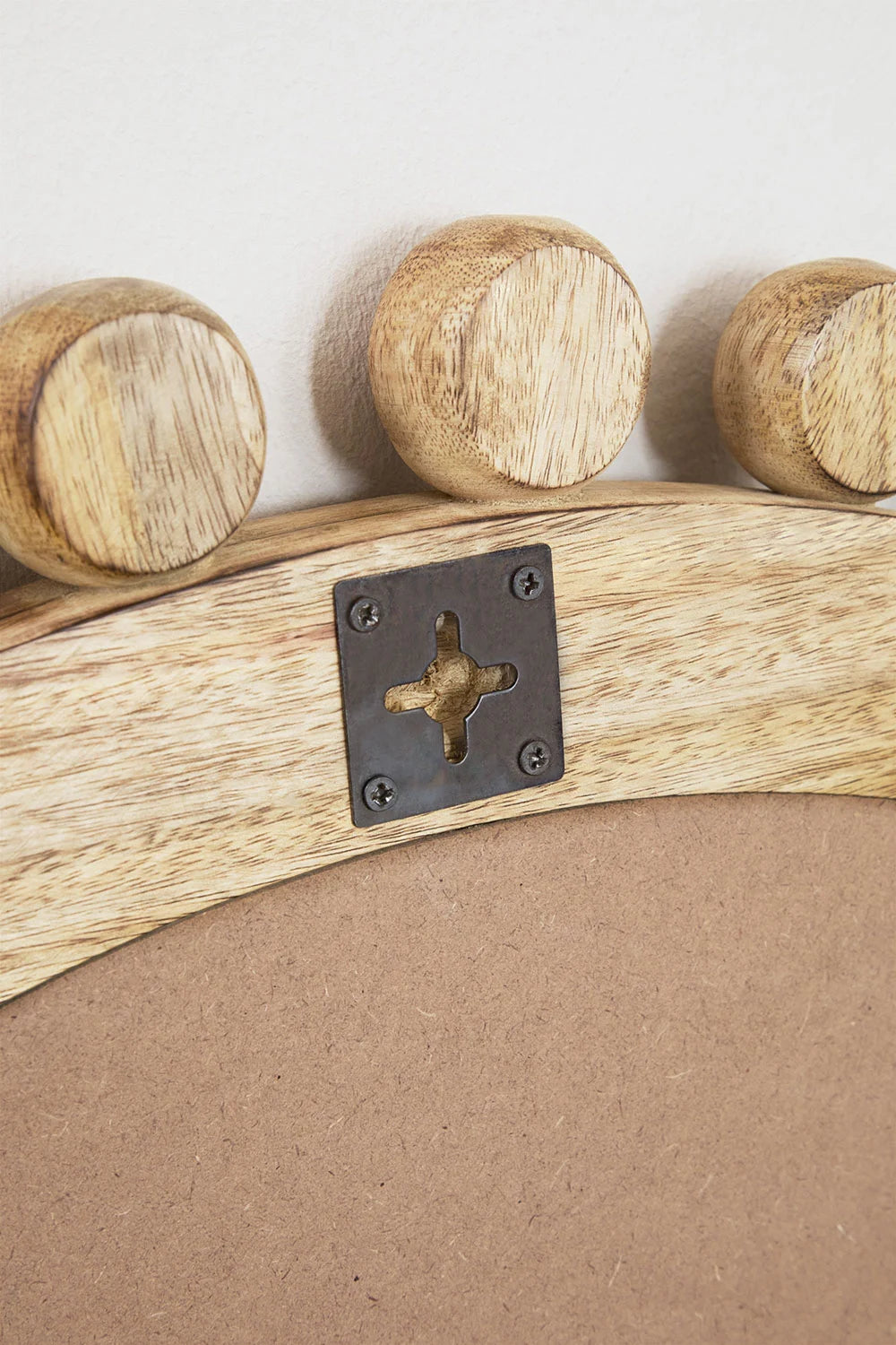 Joey Round Mango Wood Wall Mirror (Ø80 cm)